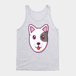 Cute Dog Face Cartoon (7) Tank Top